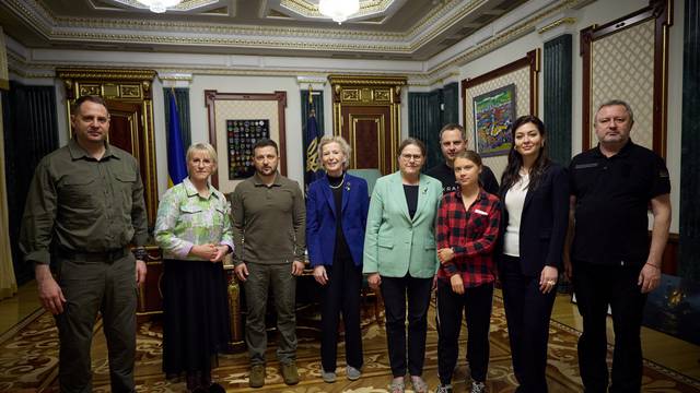 Ukraine's President Zelenskyi meets members of the International Working Group on the Environmental Consequences of War in Kyiv