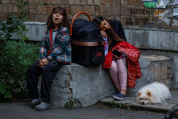 Aftermath of a Russian drone and missile attack in Kyiv