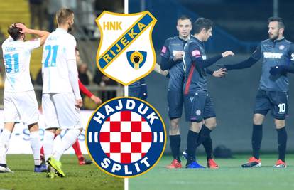 Desetkovana Rijeka daje priliku Hajduku u Jadranskom derbiju