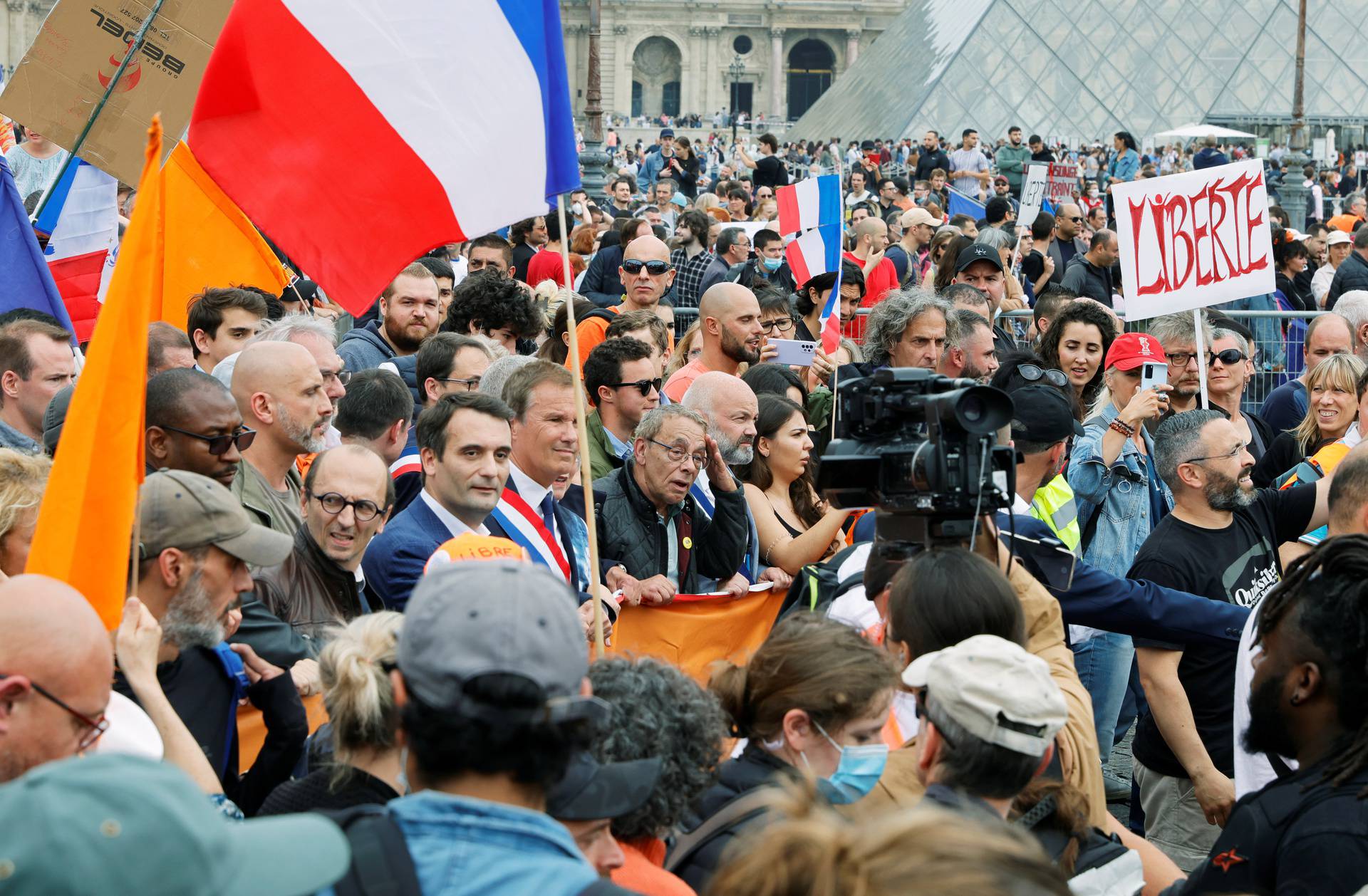 Protest against the new COVID-19 measures, in Paris