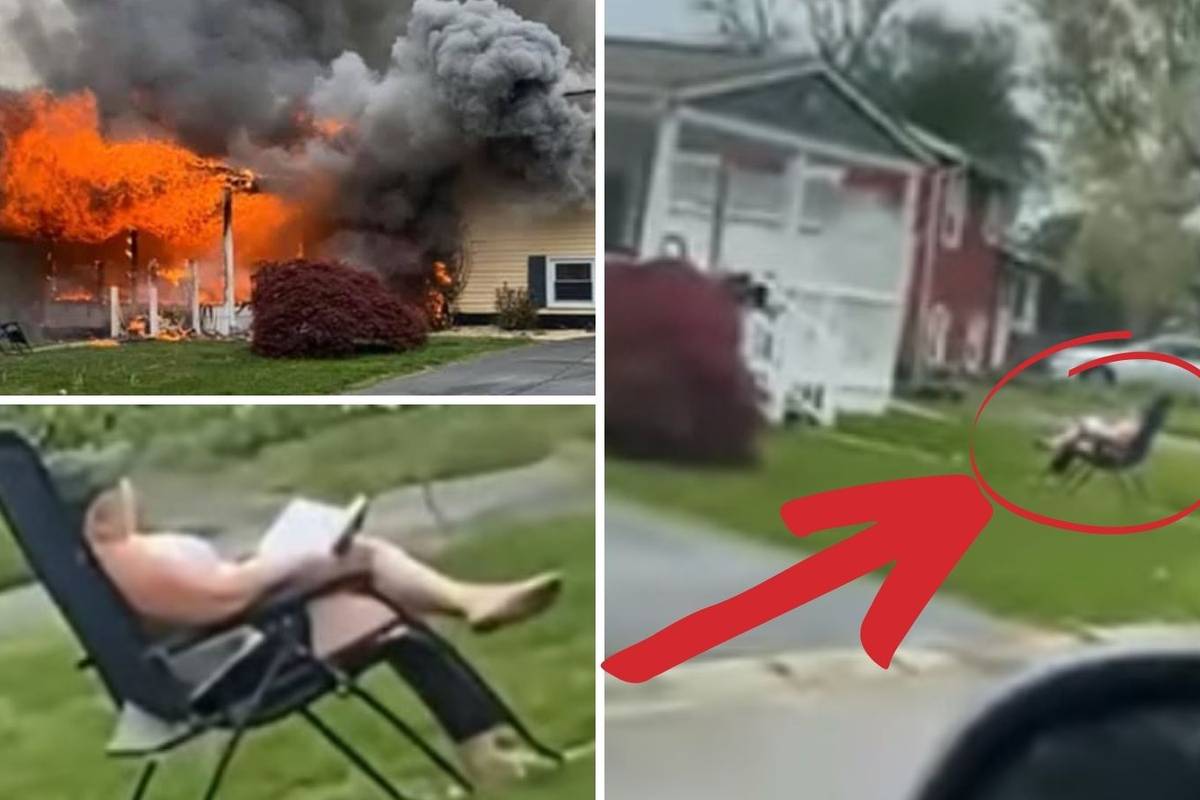 VIDEO: Žena zapalila kuću u kojoj je bilo ljudi, privukla stolicu i promatrala kako gori