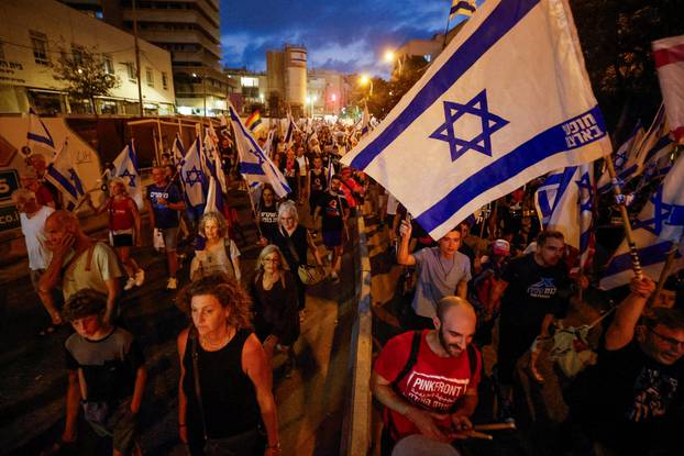 Protests against Israel's judicial overhaul in Tel Aviv