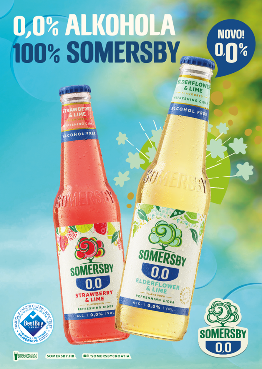 Somersby – cider broj 1 u Hrvatskoj osvojio Best buy award za 2024./2025. godinu