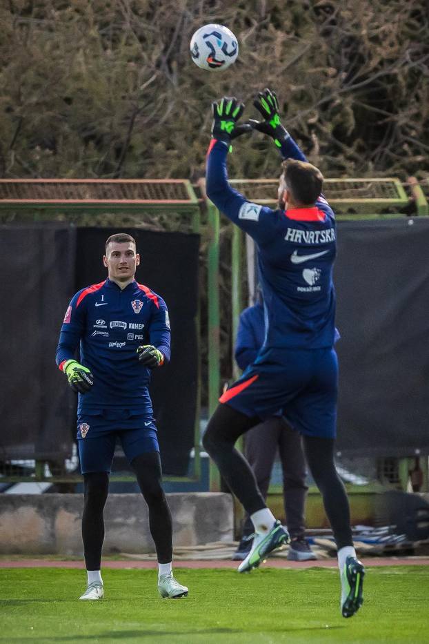 Trening hrvatske nogometne reprezentacije na splitskom Poljudu