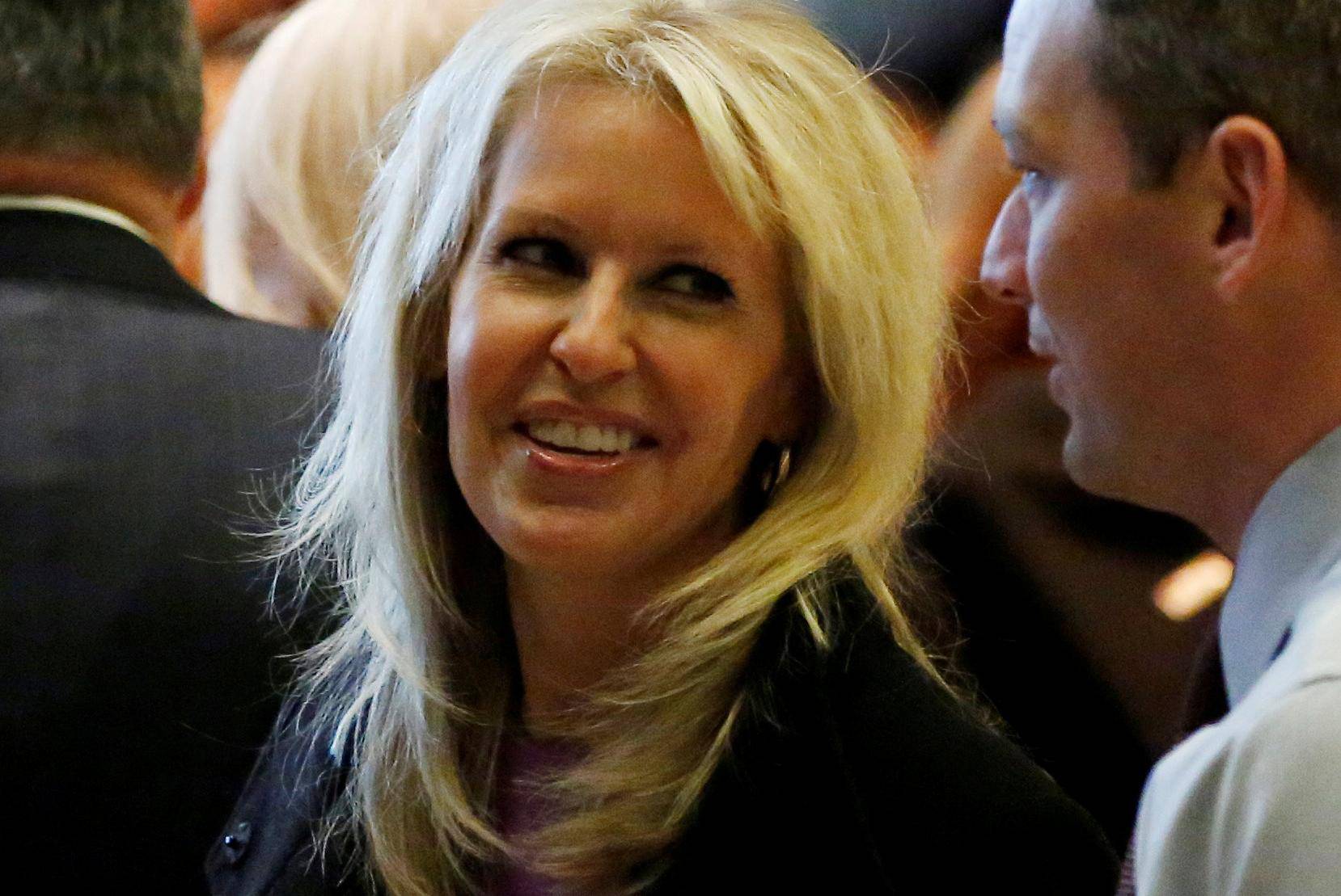 File Photo: Monica Crowley, talk radio personality, stands in the lobby of Trump Tower in Manhattan, New York