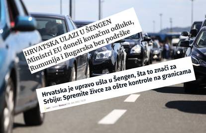 Srpski mediji kratko su prenijeli vijest o Hrvatskoj u Schengenu: Objasnili i što to znači za Srbiju