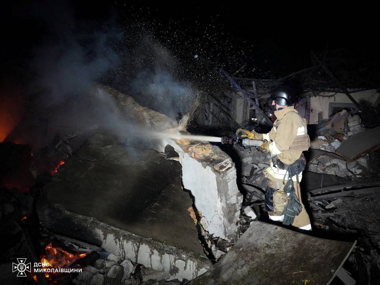 Aftermath of a Russian missile strike in Mykolaiv