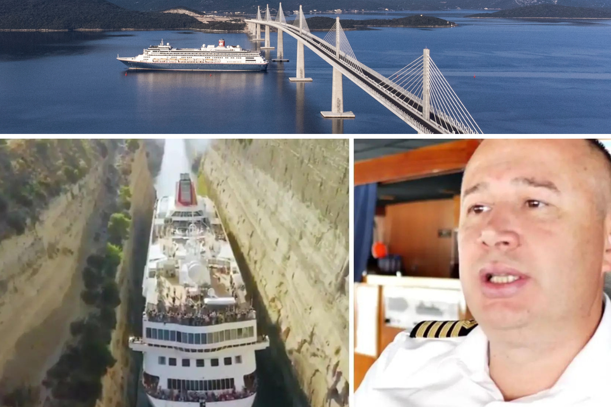 Tko je kapetan koji je prvi prošao ispod Pelješkog mosta: Srušio je rekord u uskom kanalu