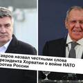 Lavrov pohvalio Milanovića: On je rekao kako je ovo NATO-ov rat. To je iskreno i pošteno...