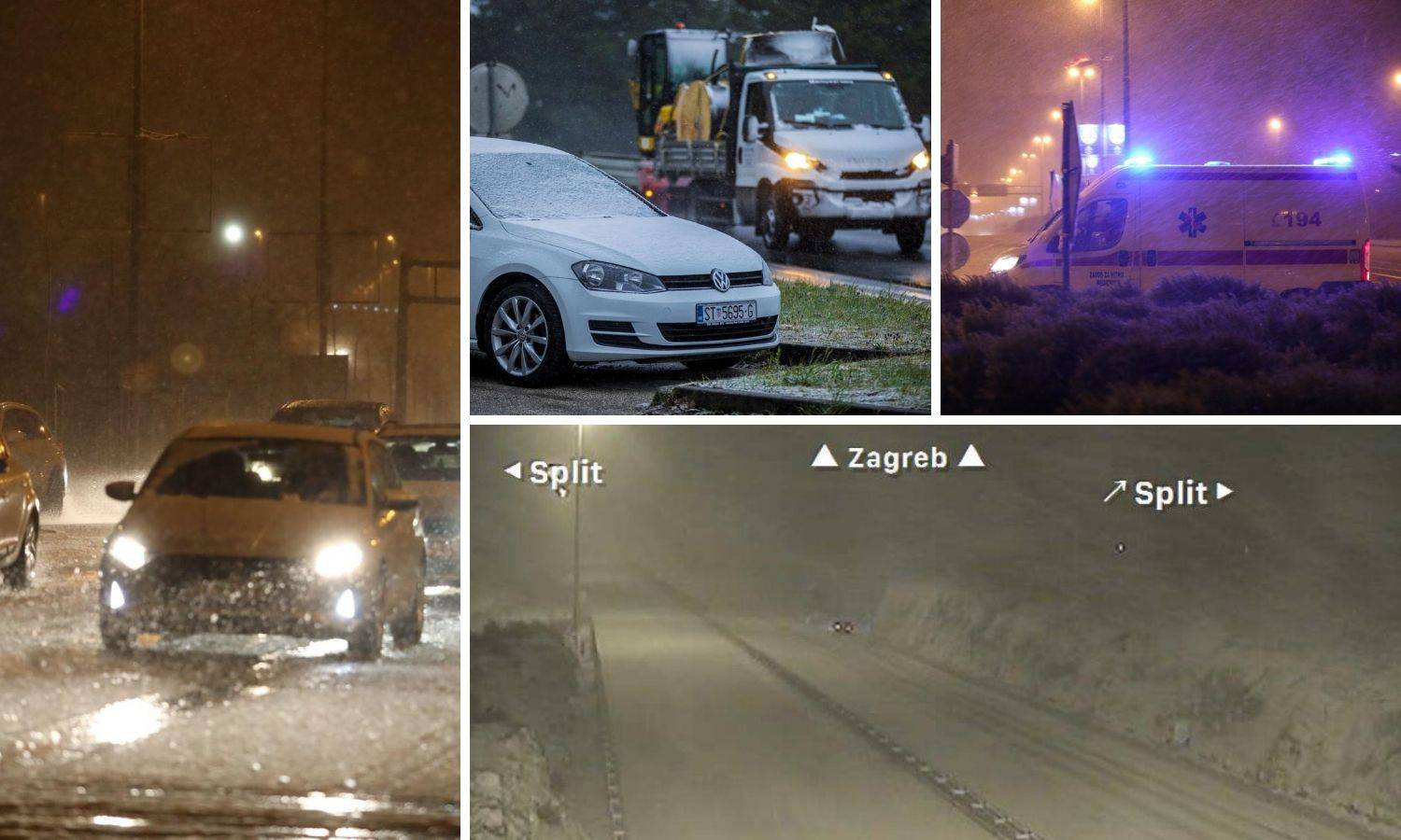 U Dalmaciji snijeg: Zatvorene su ceste, policija upozorava vozače