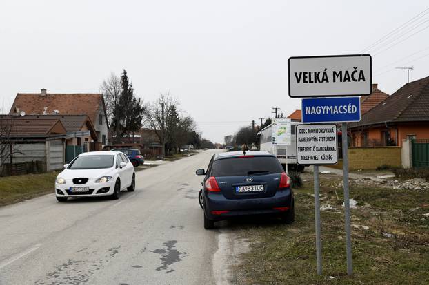 The main road of the village where Slovak investigative journalist Jan Kuciak and his girlfriend Martina Kusnirova lived and were murdered is seen in the village of Velka Maca