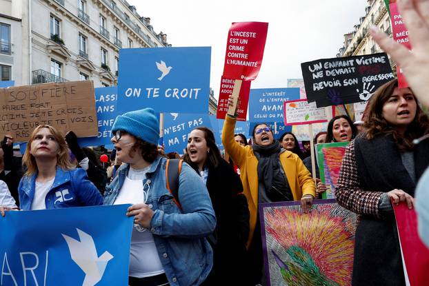 Protest against inequality, violence and sexual harassment against women organized by the collective #NousToutes in Paris