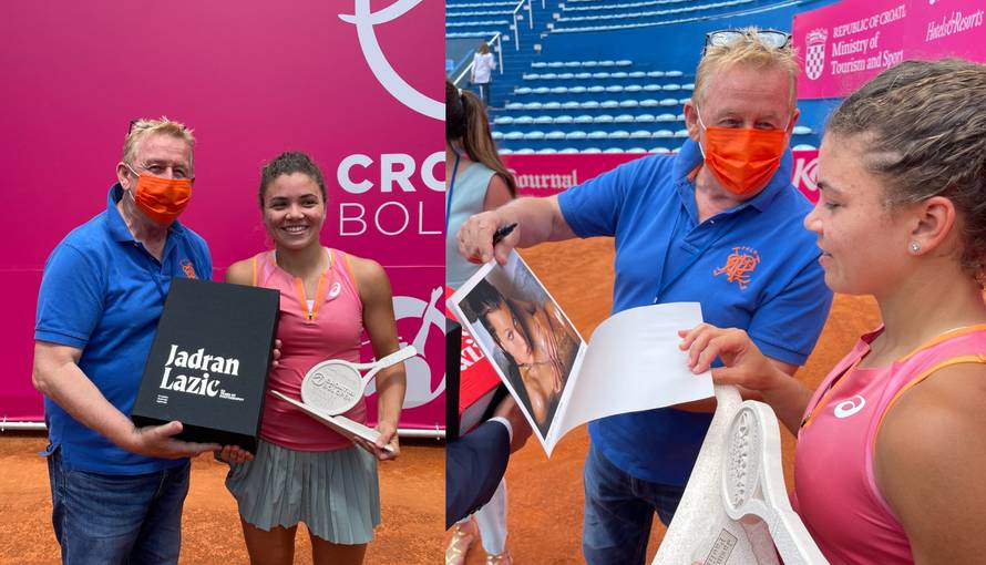 Poklonio sam svoju monografiju Jasmine Paolini, pobjednici WTA Bol Opena - bila je oduševljena!