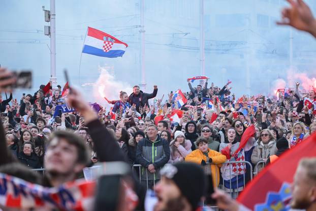Zagreb: Svečani doček rukometaša nakon osvojenog srebra na Svjetskom prvenstvu