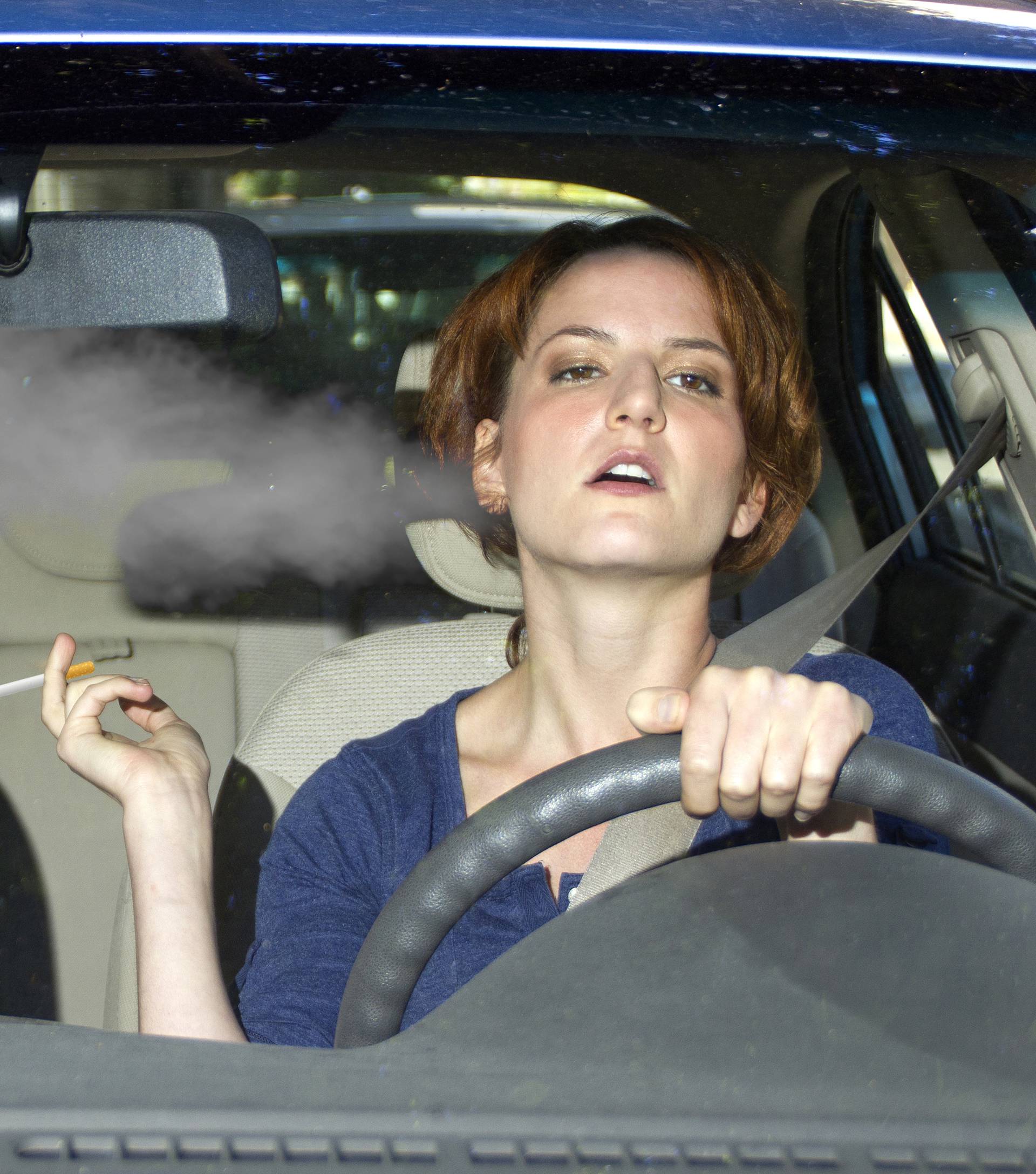 Second Hand Smoke From a Driver Smoking in a Car