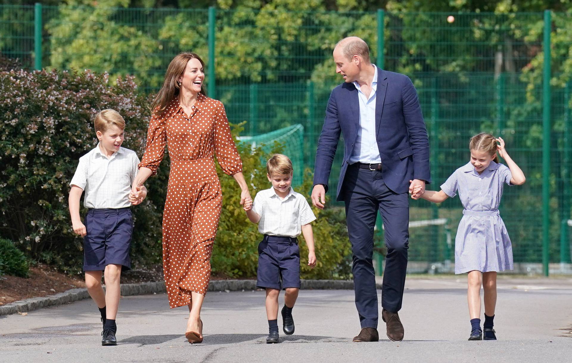 British royals' first day at new school