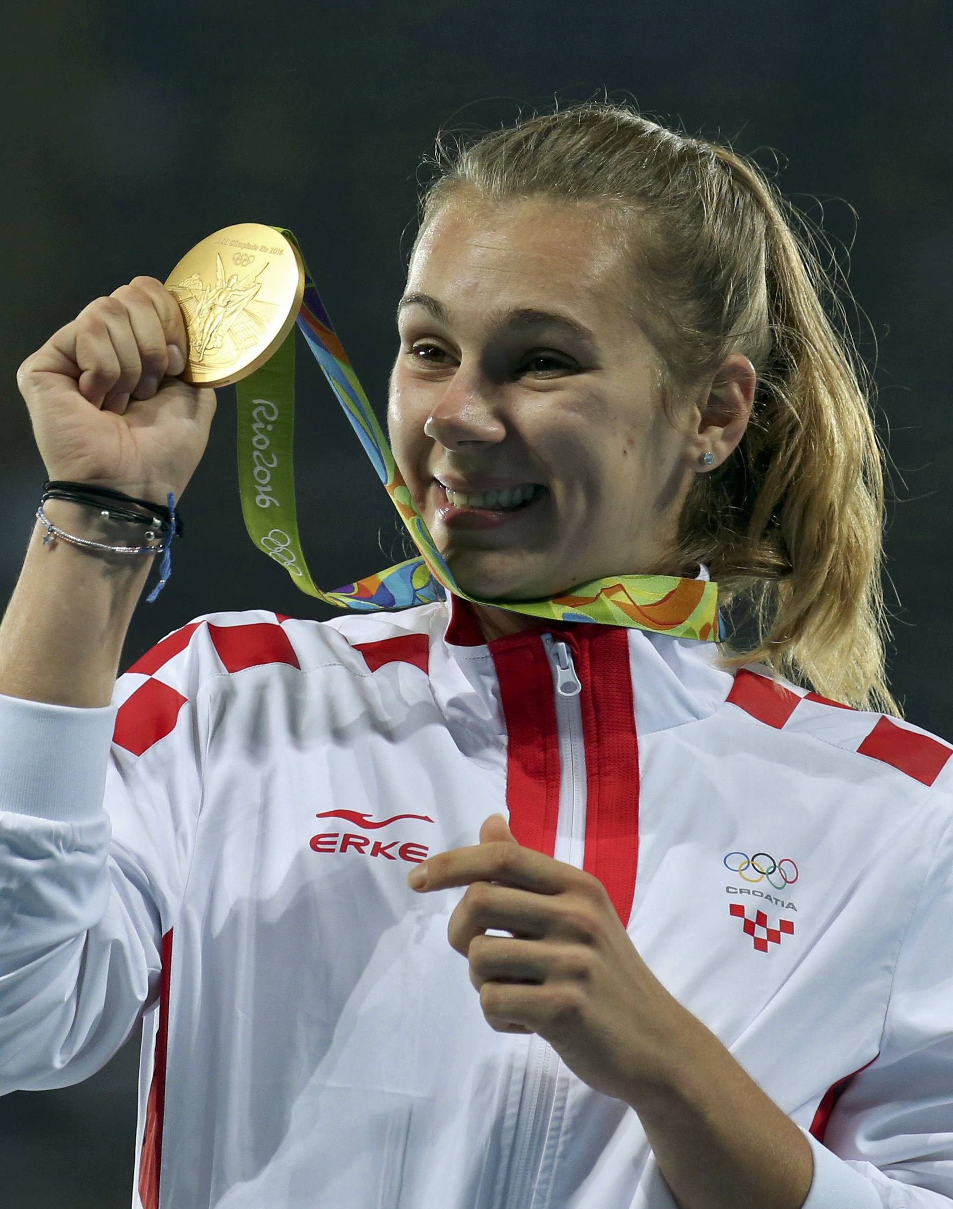 Athletics - Women's Javelin Throw Victory Ceremony