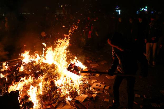 Albanian students hold anti-government protest