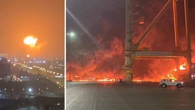 Jaka eksplozija zatresla Dubai: Zapalio se brod sa zapaljivim materijalom, posada spašena