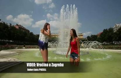 Njima baš i nije vruće: Brčkale su se u fontani na Tomislavcu
