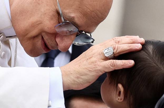 Pope Leo XIV holds his first general audience in St. Peter's Square at the Vatican