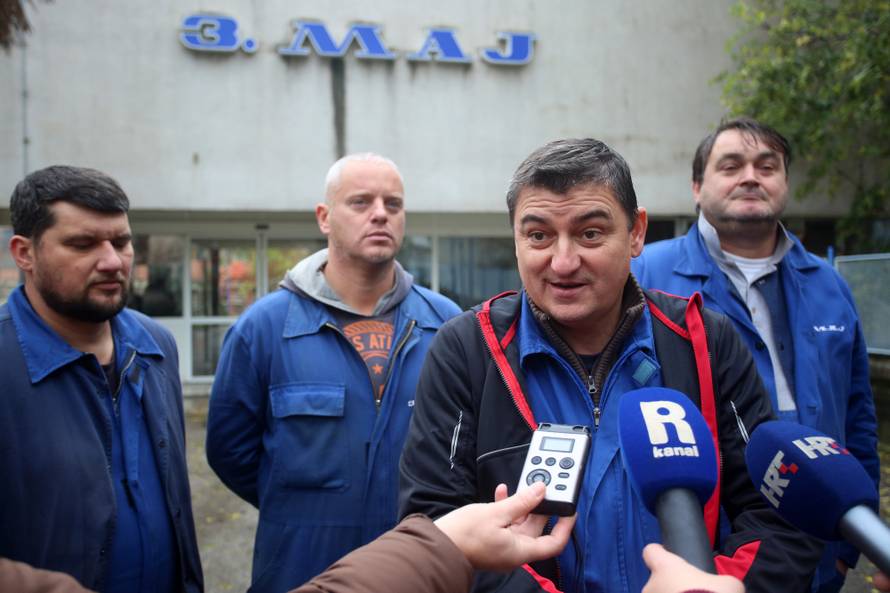 Rijeka: Konferencija za medije sindikalaca 3. Maja koji nastavljaju sa Å¡trajkom