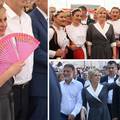 Kolinda u sivoj haljini blistala na Alci, a hladila se lepezom