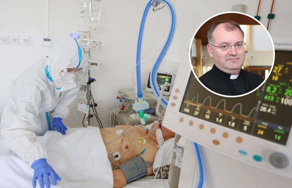 Svećenik posjetio Covid odjel karlovačke bolnice: 'Bili su na kisiku, a plakali su od sreće'