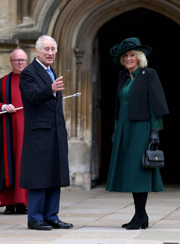 Britain's Royals attend the Easter Matins Service at St. George's Chapel, Windsor Castle