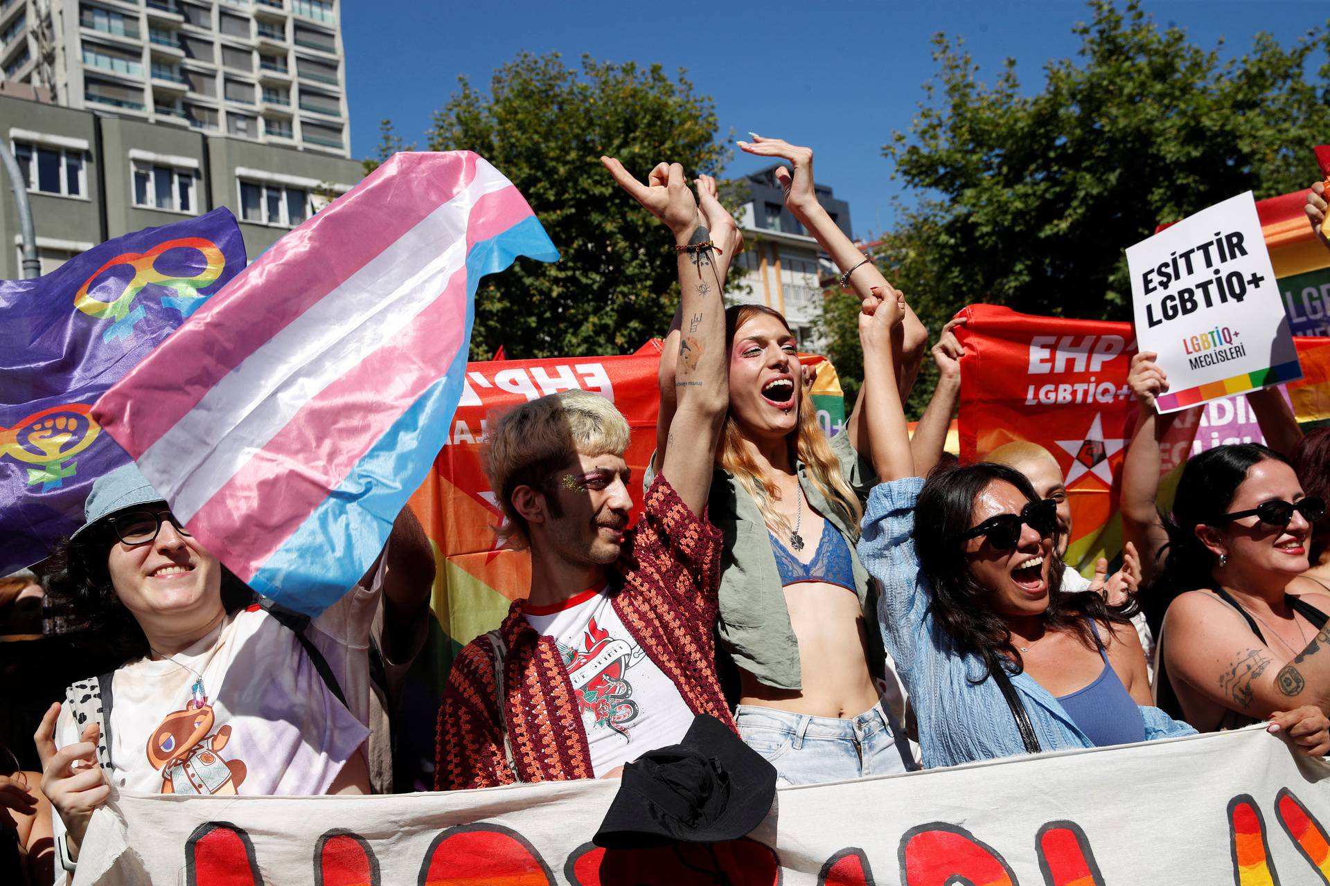 Turkey's LGBTQ+ community gather for a Pride parade, in Istanbul