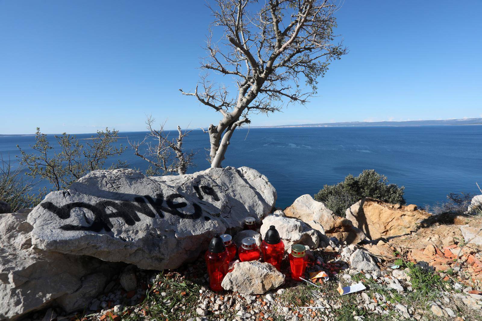 Mjesto prometne nesreće kod Stare Baške u kojoj su poginule dvije osobe