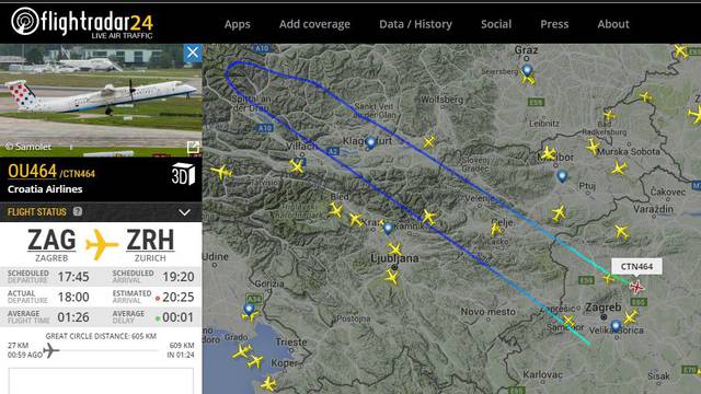 Uletio u oluju? Avion Croatia Airlinesa vratio se u Zagreb