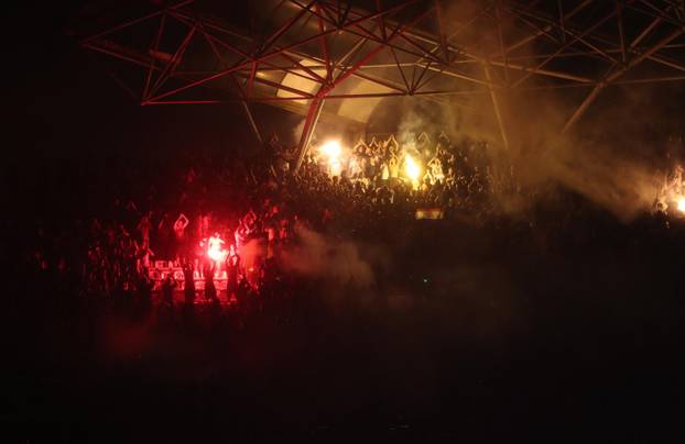 Split: Zbog obilne kiše neizvjesno vrijeme početka utakmice HNK Hajduk - NK Istra 1961