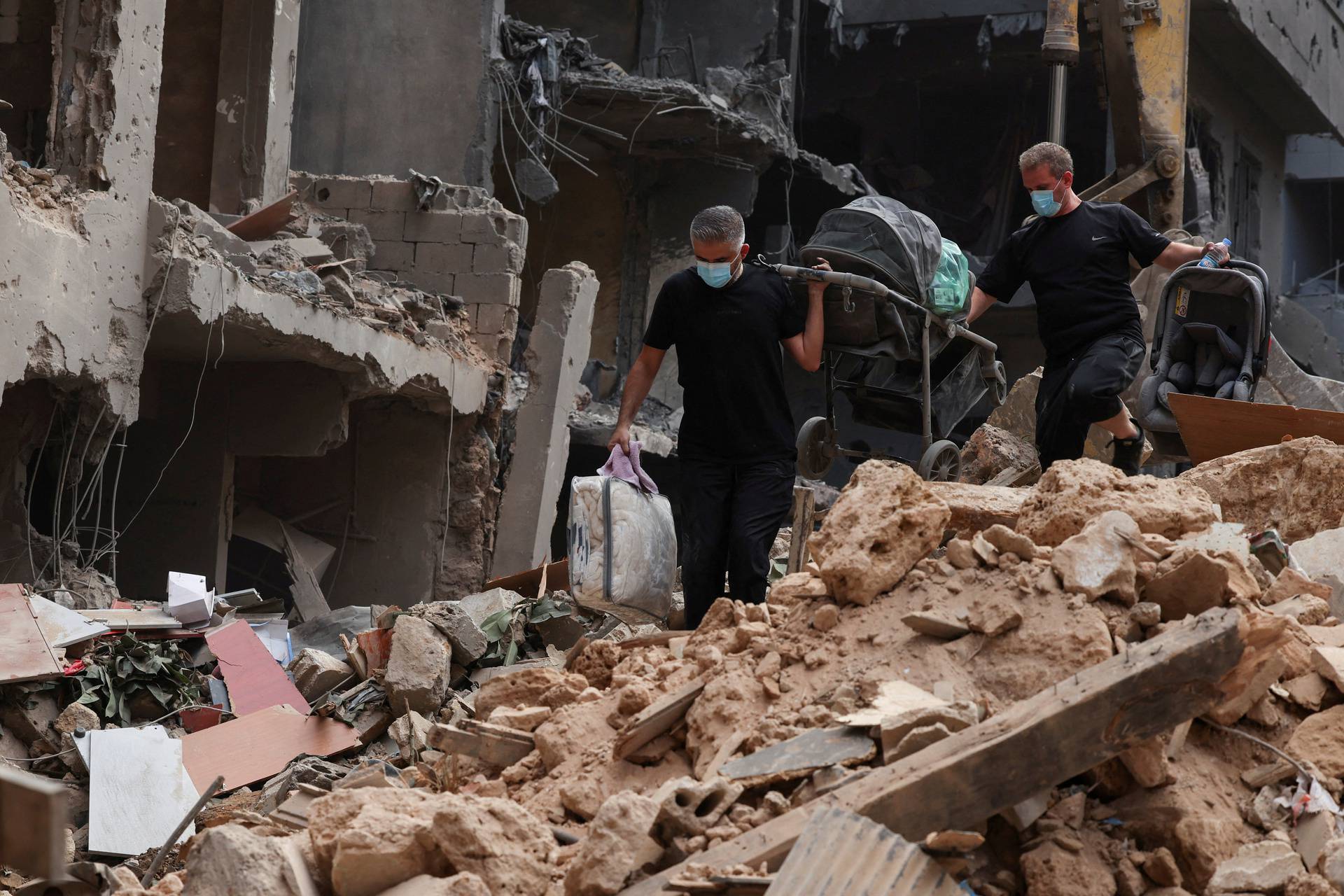 Aftermath of an Israeli strike in Beirut