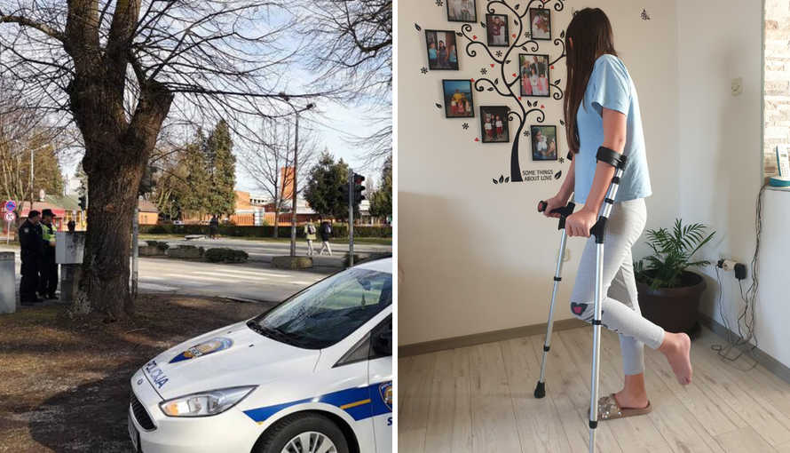 'Išle smo u školu preko zebre kad je naletio auto i srušio nas'