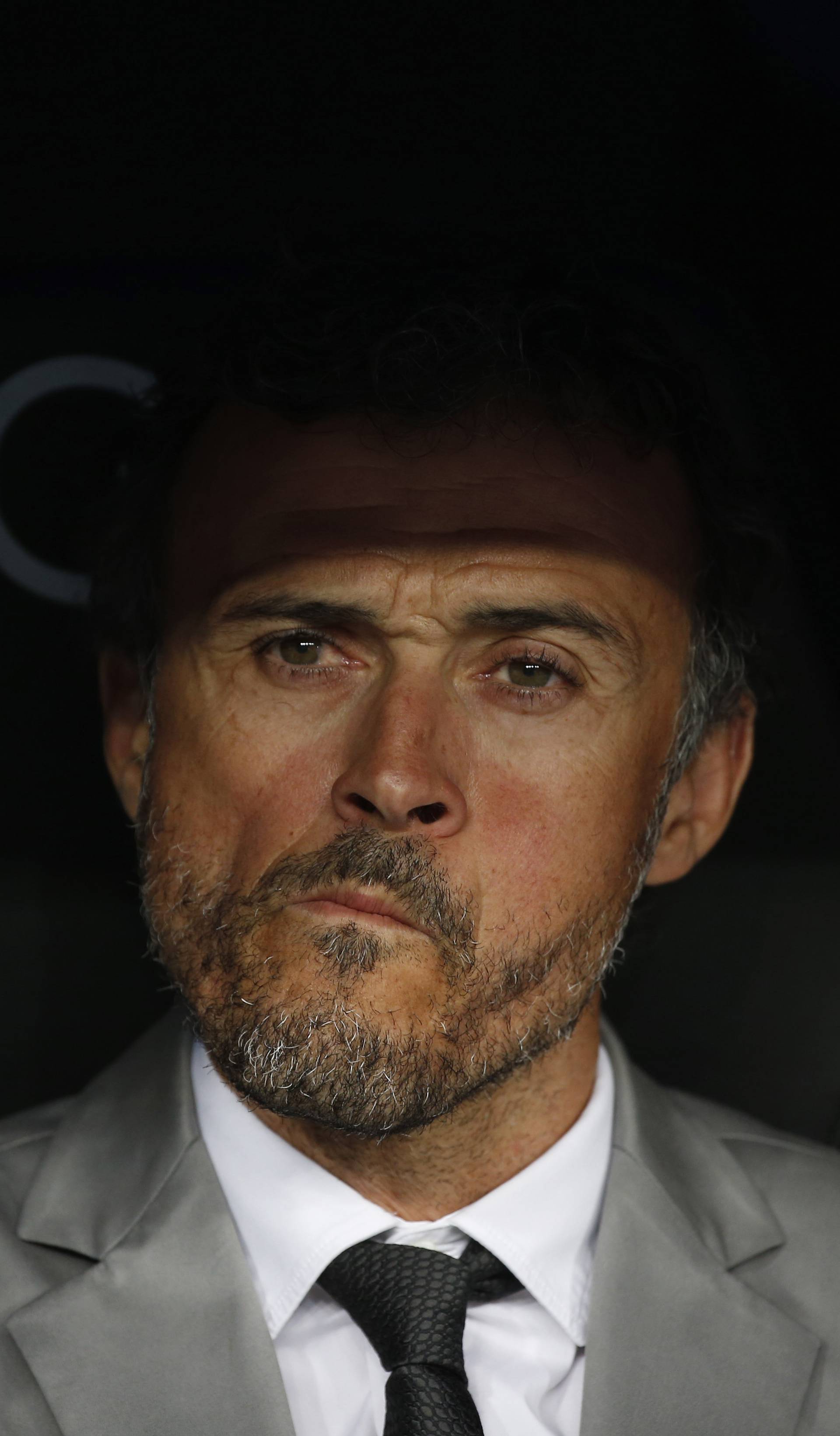 Barcelona coach Luis Enrique before the match