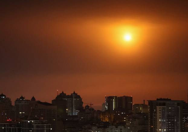 Russian missile and drone strike in Kyiv