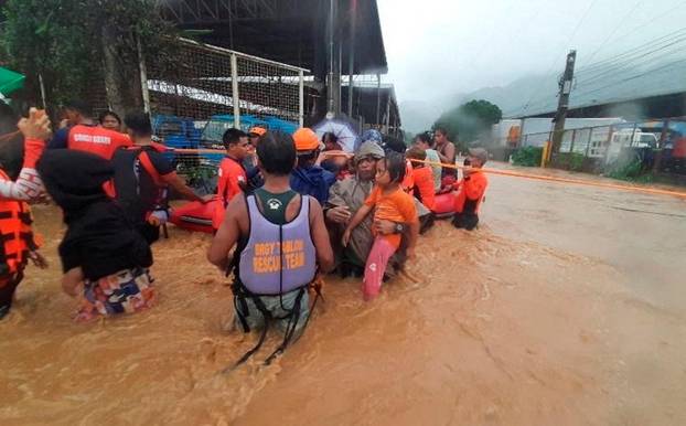 Aftermath of typhoon Rai in the Philippines