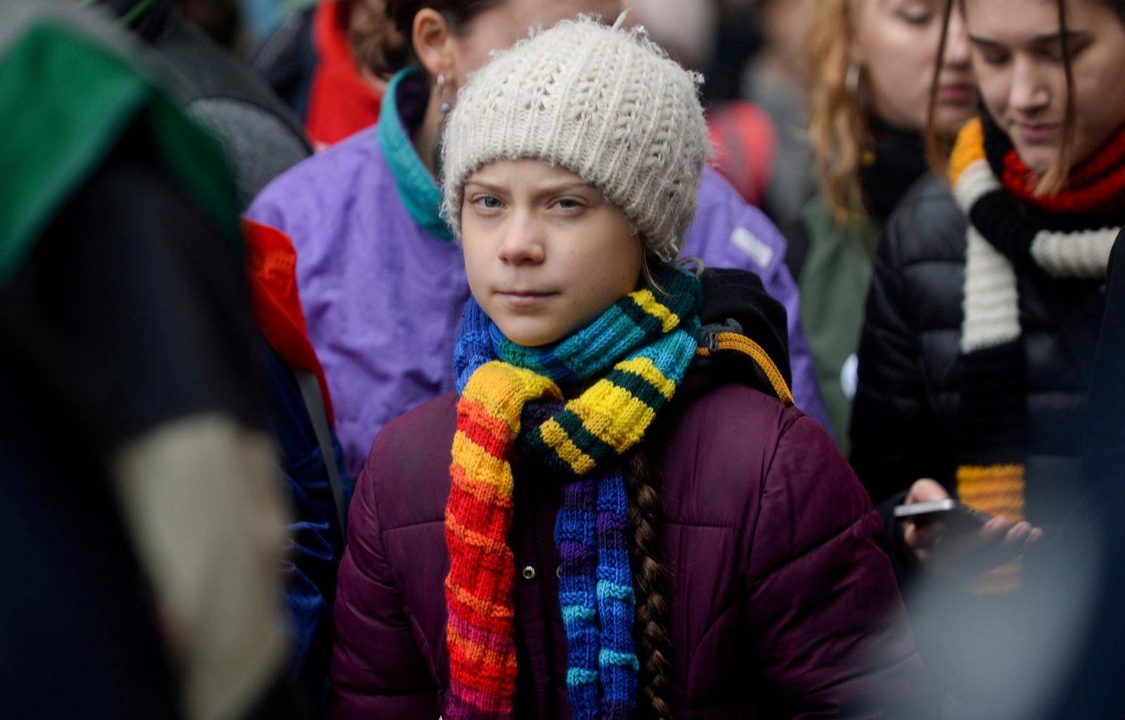 FILE PHOTO: Swedish climate activist Greta Thunberg takes part in the rally ''Europe Climate Strike'' in Brussels