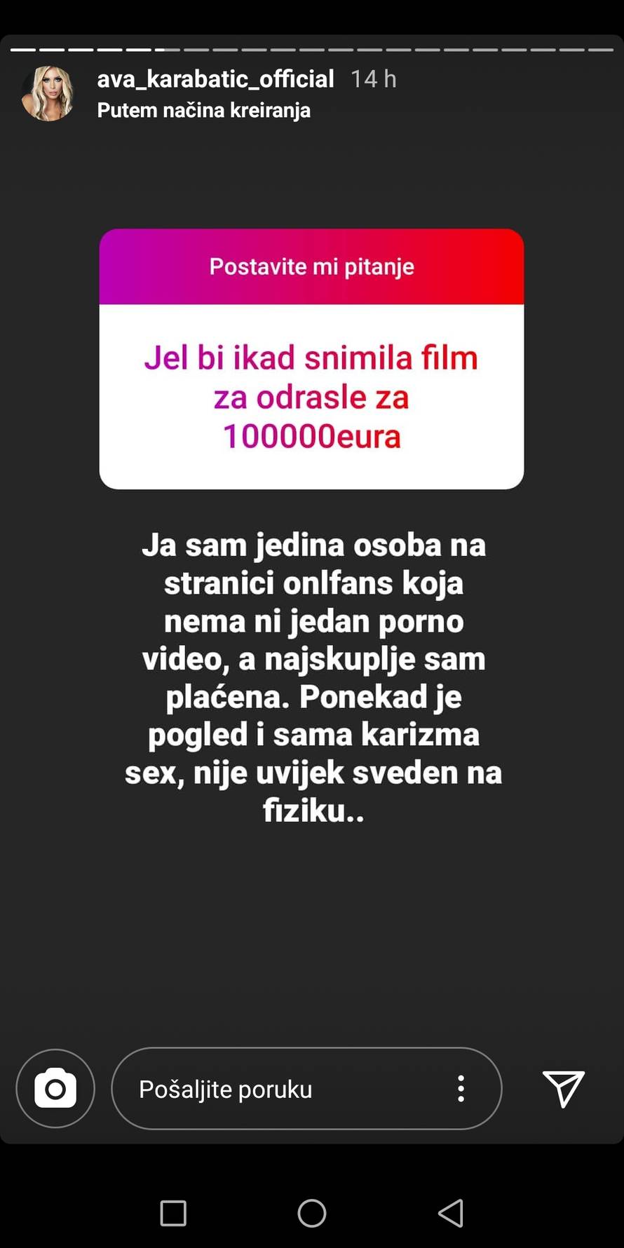 Ava: Najskuplje sam plaćena, a imala sam problem s alkoholom