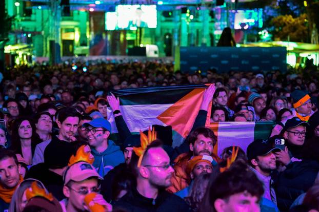 Eurovision Song Contest (ESC) fans attend a public viewing, in Vienna