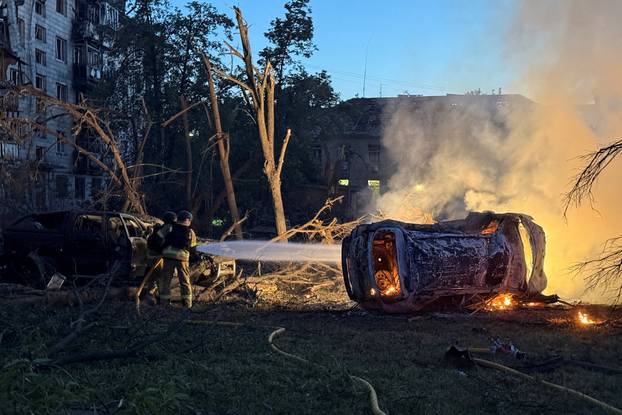 Russian missile and drone strike in Kyiv