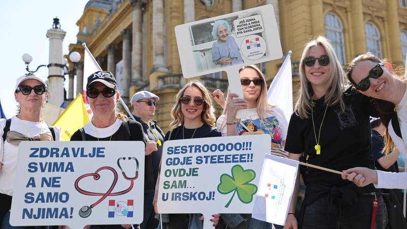PROSVJED U ZAGREBU Tisuće okupljenih u borbi protiv malih plaća, mirovina i skupog života