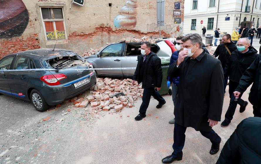 Državni vrh obišao centar Zagreba u kojem su najveća oštećenja nakon potresa