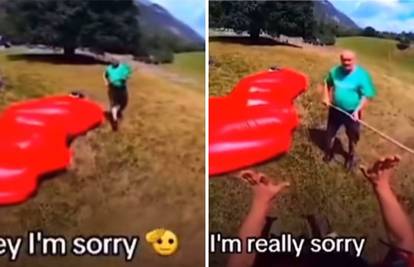 VIDEO Hit Snimka. Padobranac sletio Slovencu na livadu, on mu prijetio: 'Kej Sorry, te stučem!'
