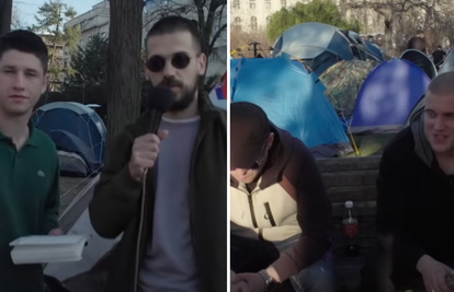 VIDEO Studenti u blokadi stigli u Ćaciland, glumili Vučićeve "studente". Snimili i film..