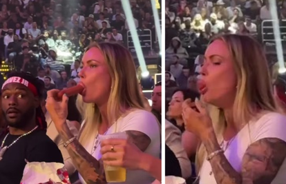 VIDEO Plavuša koja javno guta kobasicu hit je interneta! Zovu je 'Viking Barbie'. Evo tko je...