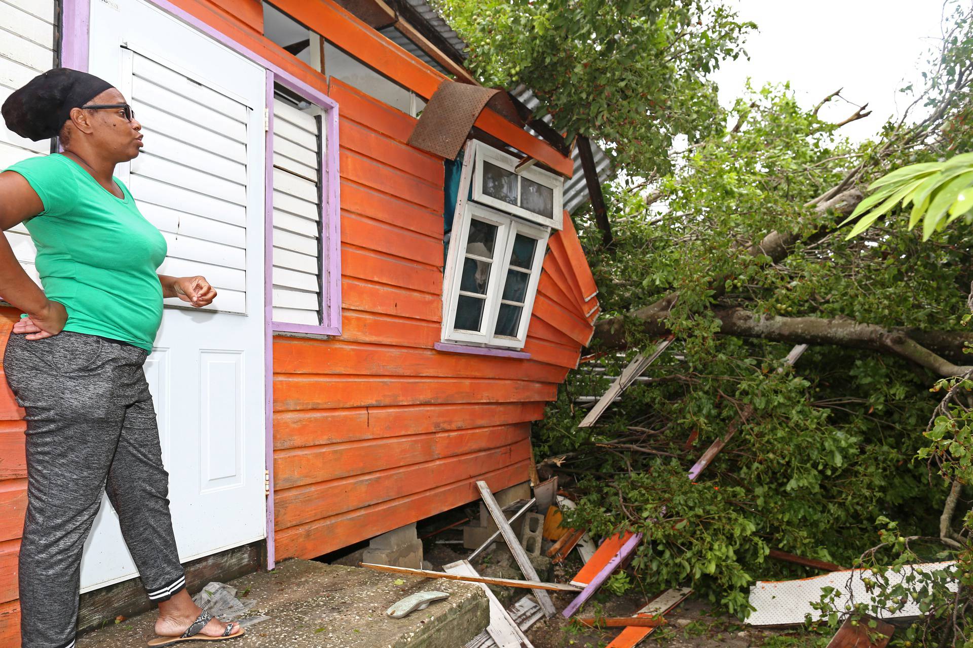 Hurricane Elsa passes through Barbados