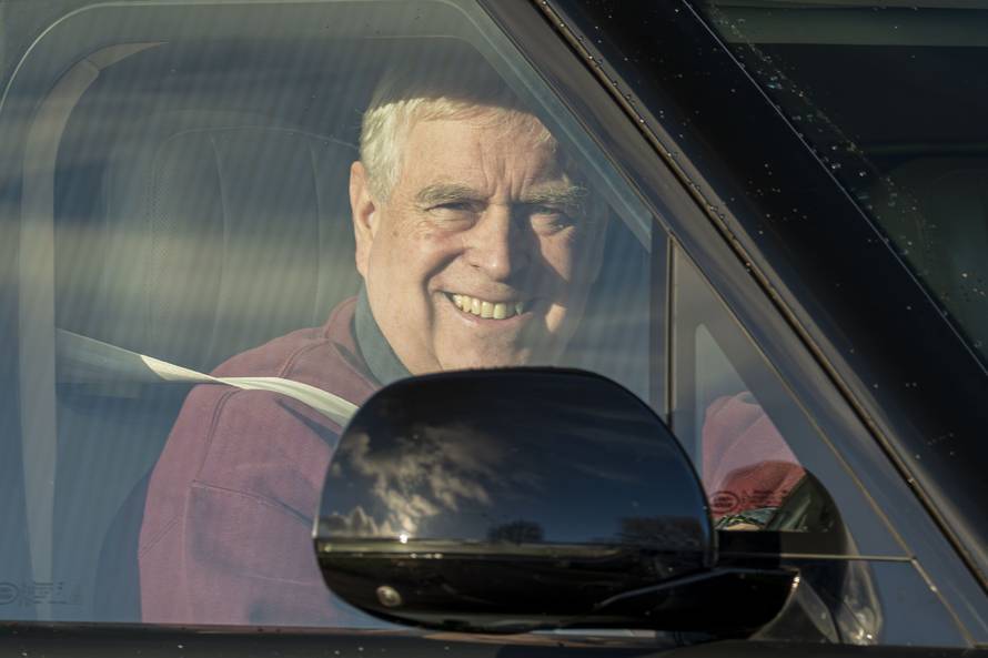 Andrew Mountbatten Windsor pictured at Windsor Castle