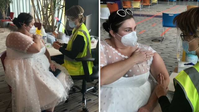 Vjenčanicu obukla za cijepljenje - jer je svadbu morala otkazati